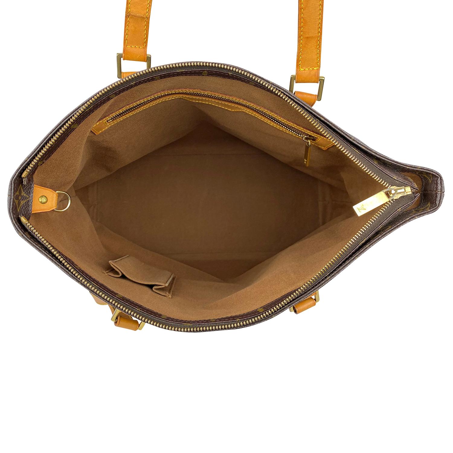 Louis Vuitton Brown Cabas Monogram Mezzo Tote Bag For Sale 9
