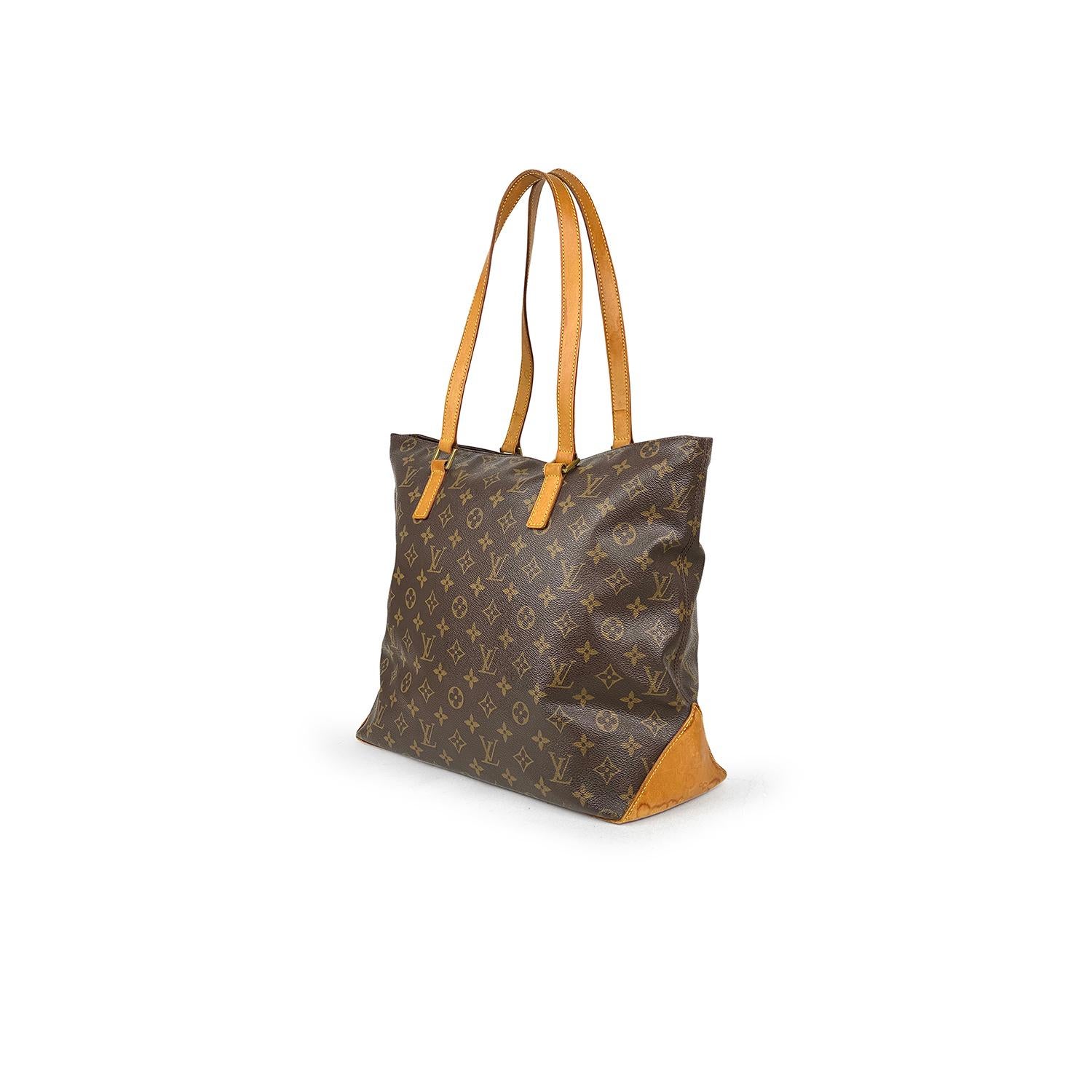 Women's Louis Vuitton Brown Cabas Monogram Mezzo Tote Bag For Sale