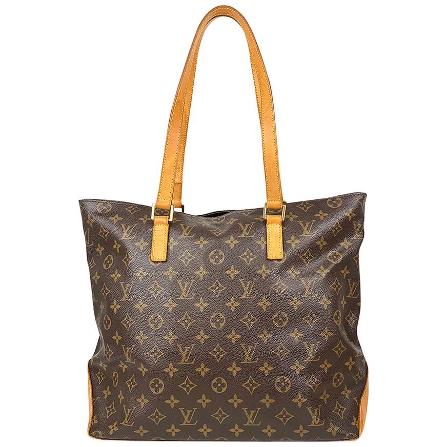 Louis Vuitton Brown Cabas Monogram Mezzo Tote Bag For Sale
