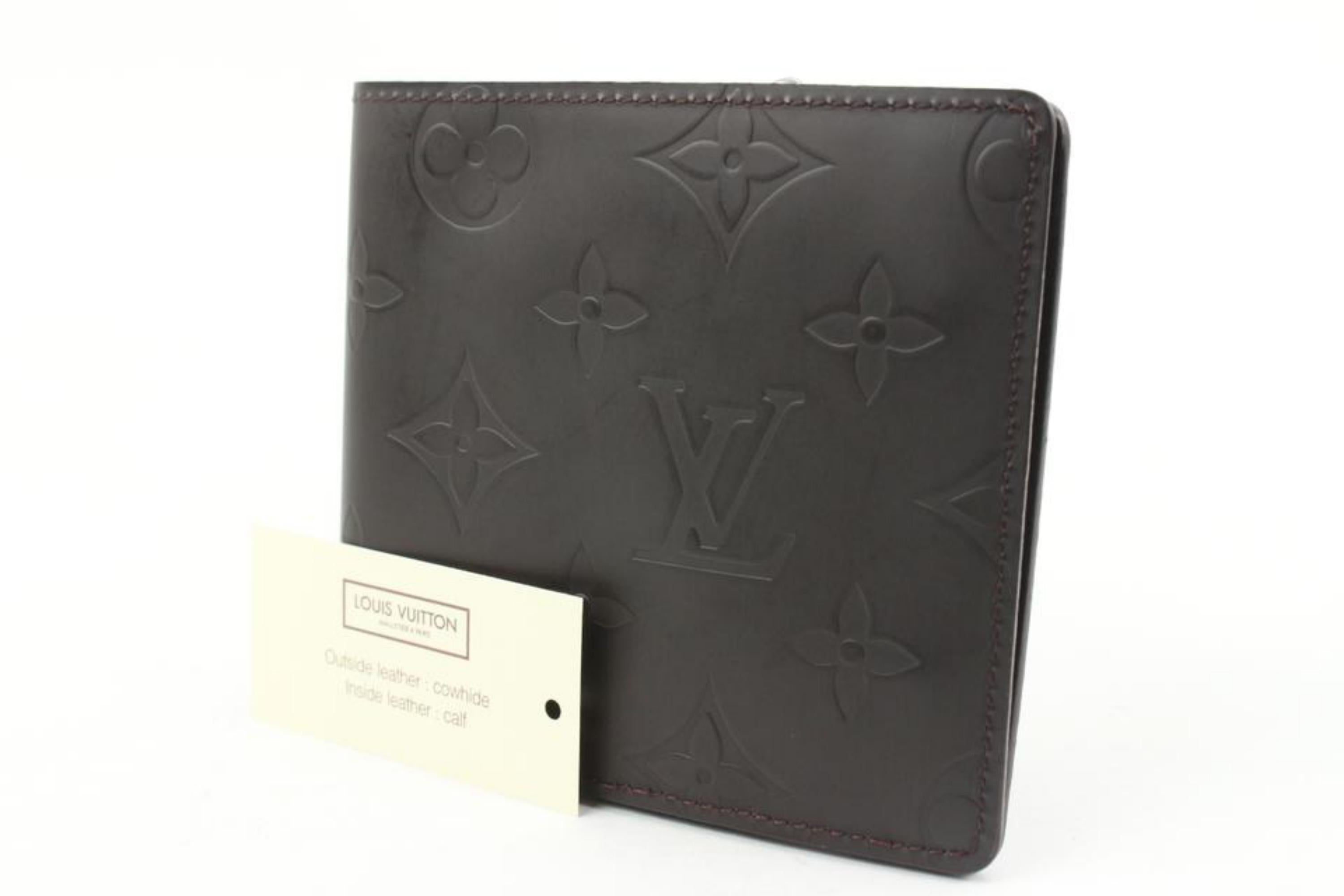 Louis Vuitton Brown Cafe Monogram Glace Compact Men's Wallet Slender Florin 69lv 4