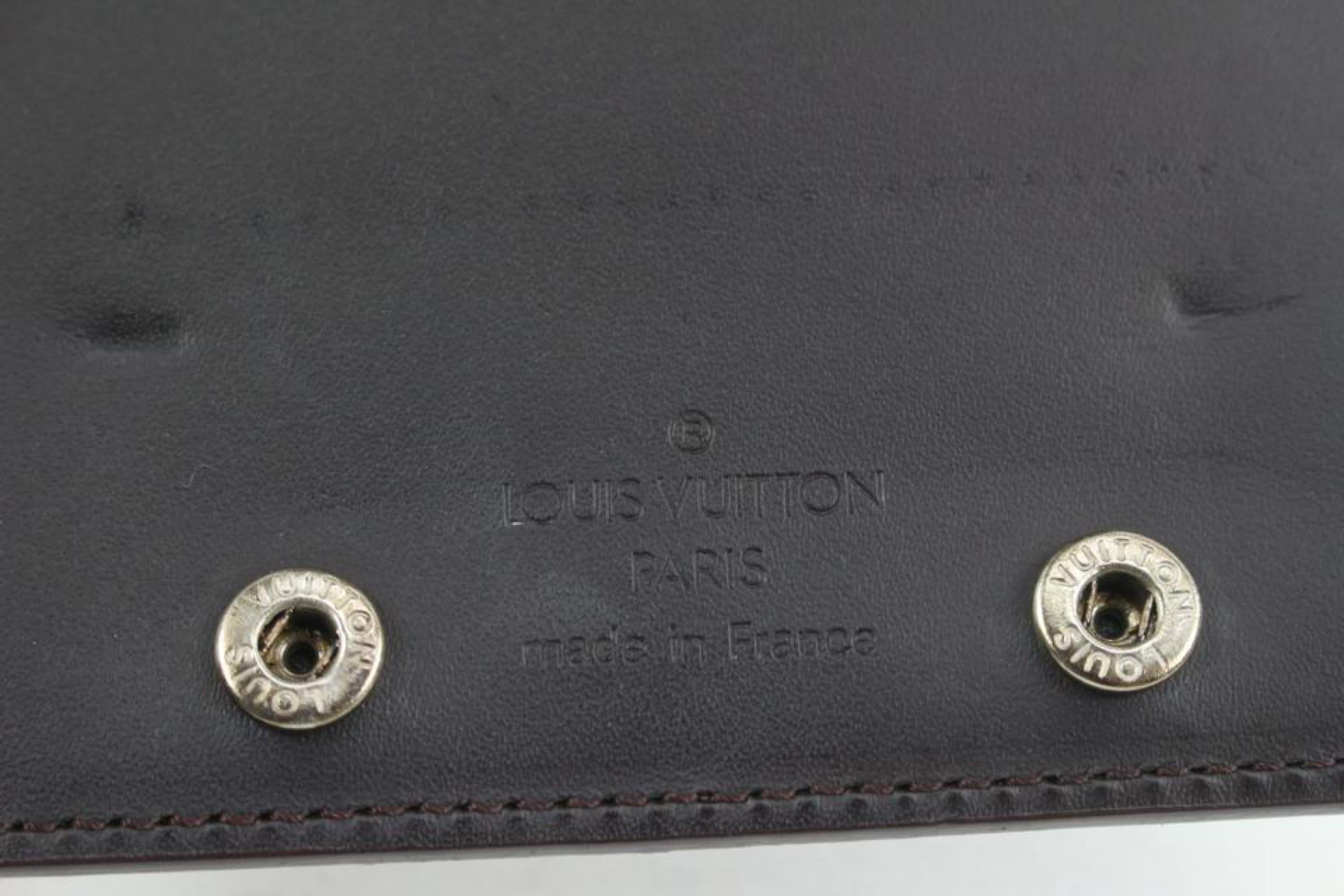 Women's Louis Vuitton Brown Cafe Monogram Glace Compact Men's Wallet Slender Florin 69lv
