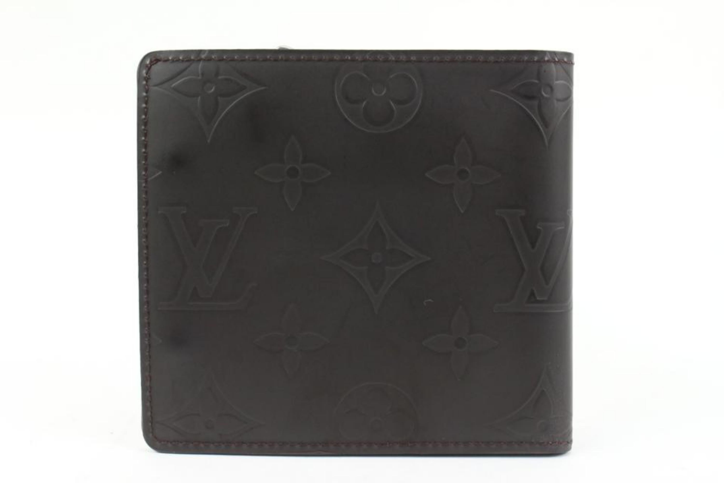 Louis Vuitton Brown Cafe Monogram Glace Compact Men's Wallet Slender Florin 69lv 1