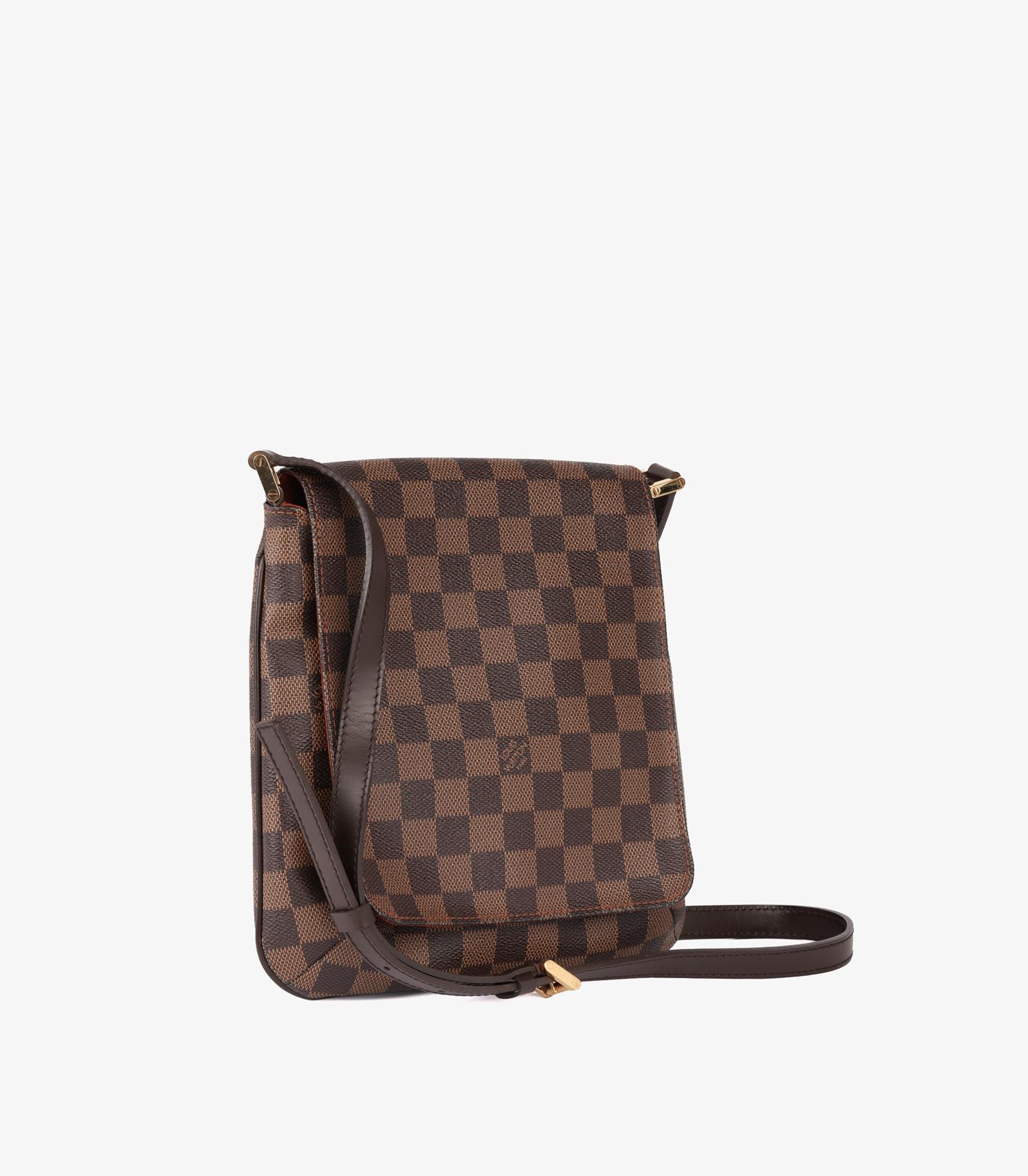 Noir Louis Vuitton - Sac à main en cuir de veau marron Vintage Musette Salsa en vente