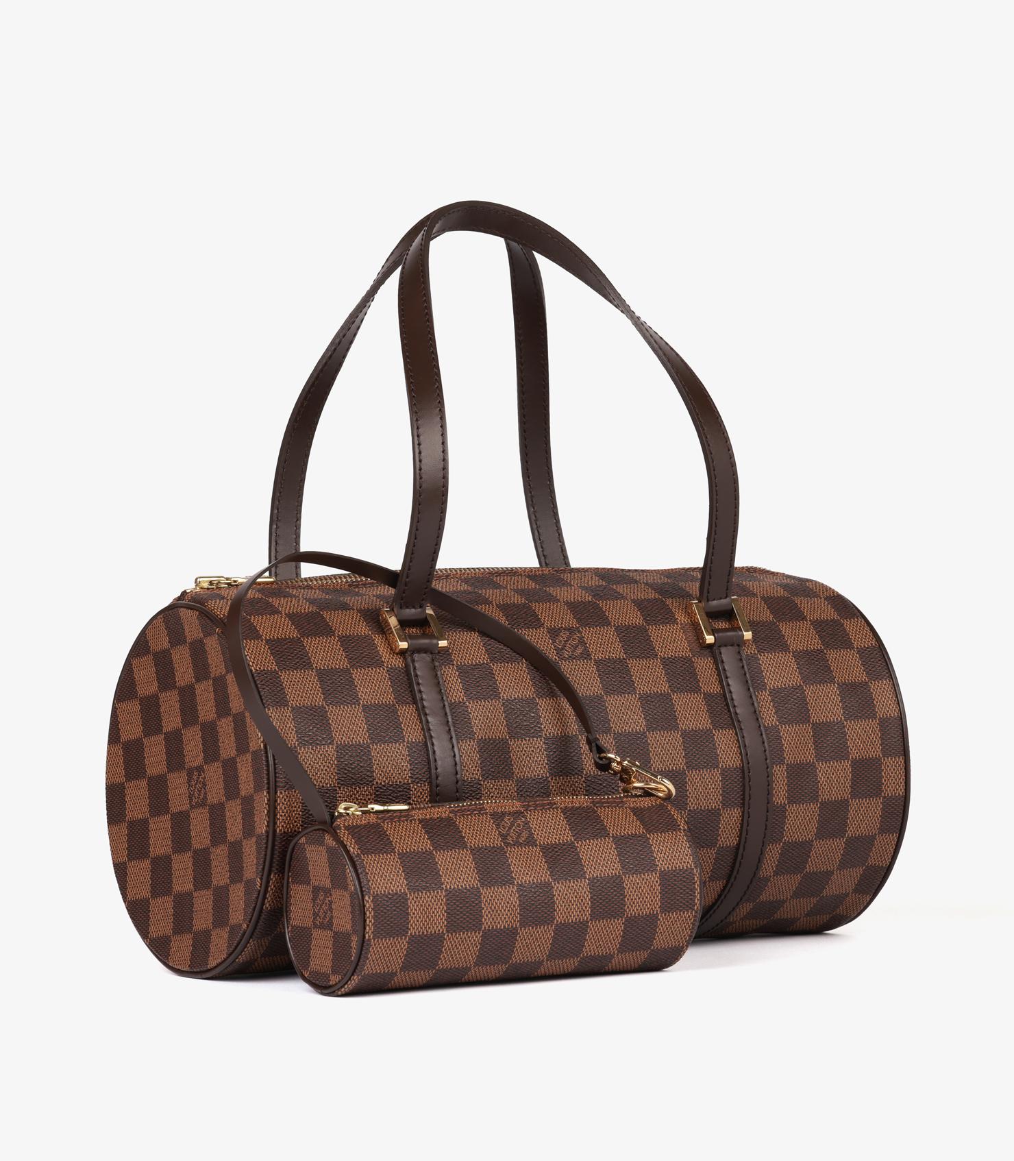Louis Vuitton Brown Calfskin Leather Vintage Papillon 30 With Pouch In Good Condition For Sale In Bishop's Stortford, Hertfordshire