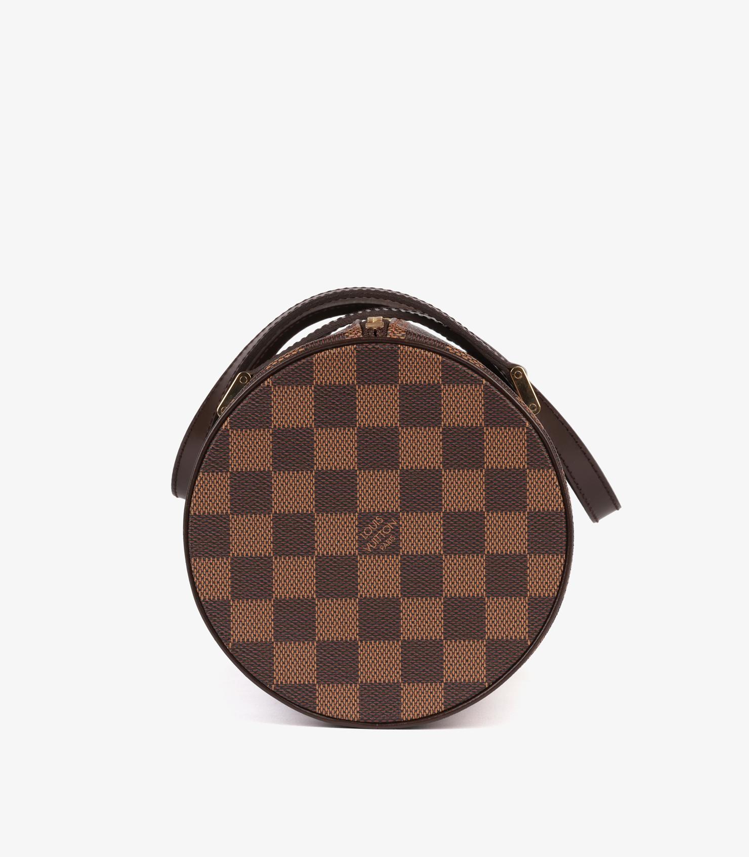 Louis Vuitton Brown Calfskin Leather Vintage Papillon 30 With Pouch For Sale 2