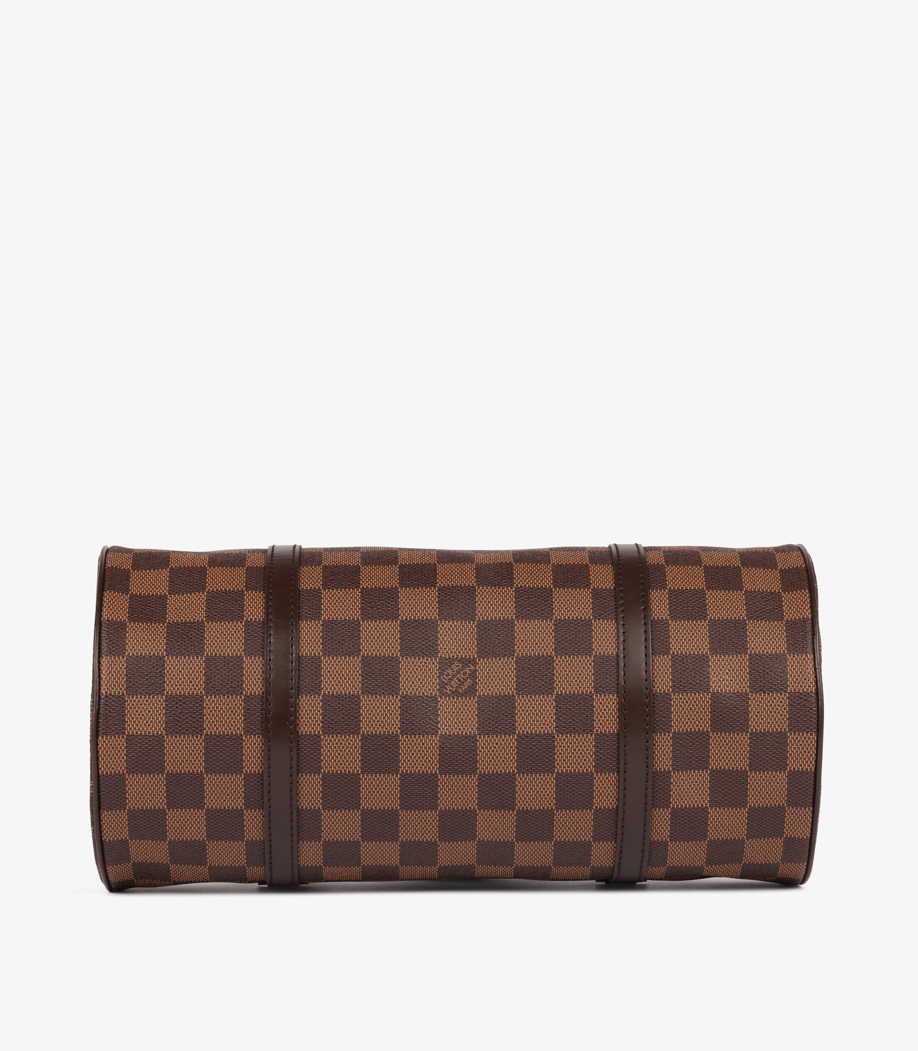 Louis Vuitton Brown Calfskin Leather Vintage Papillon 30 With Pouch For Sale 3