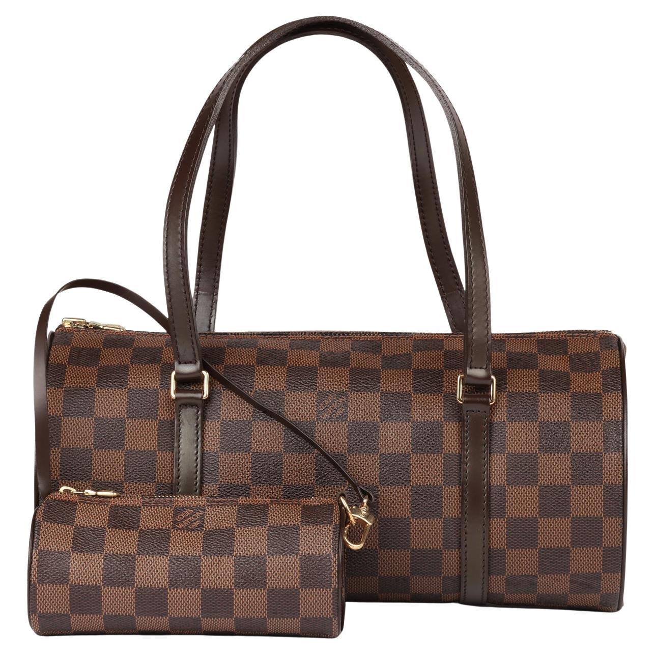 Louis Vuitton Braunes Kalbsleder Vintage Papillon 30 mit Etui