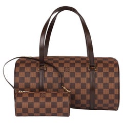 Louis Vuitton in pelle di vitello marrone Vintage Papillon 30 con custodia
