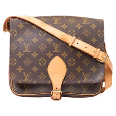 Louis Vuitton Brown Canvas Cartouchière 26 Shoulder Bag