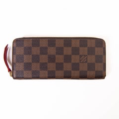 Louis Vuitton Brown Canvas  Damier Ebene Clemence Wallet