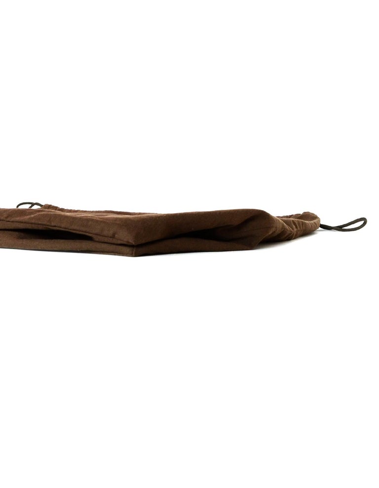 LOUIS VUITTON Flannel Drawstring Dust Bag Tan 11x18