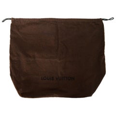 Louis Vuitton Brown Canvas Embroidered 17.5" x 20" Dust Bag W/ Faux Suede Lining