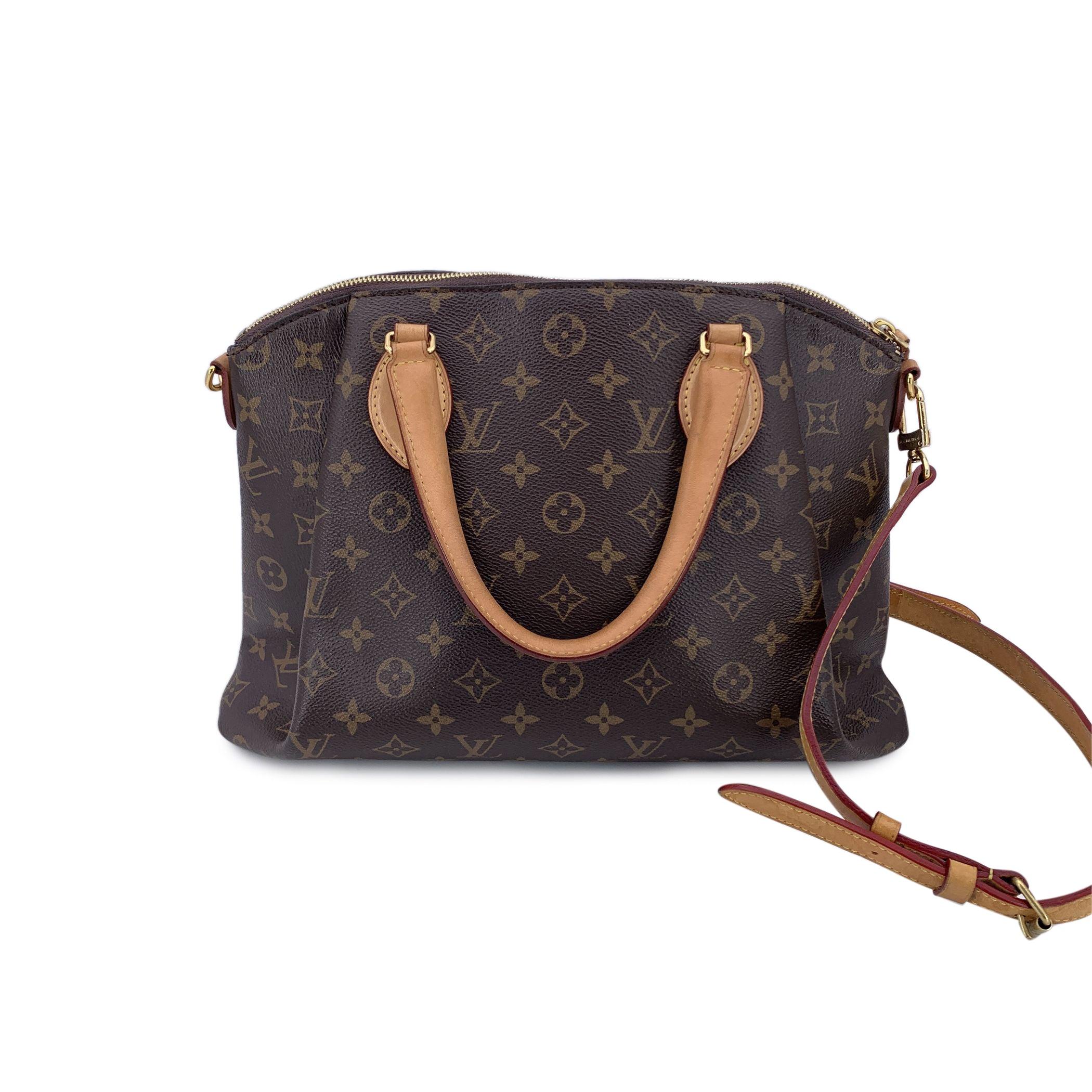 Black Louis Vuitton Brown Canvas Monogram Rivoli MM Satchel Bag
