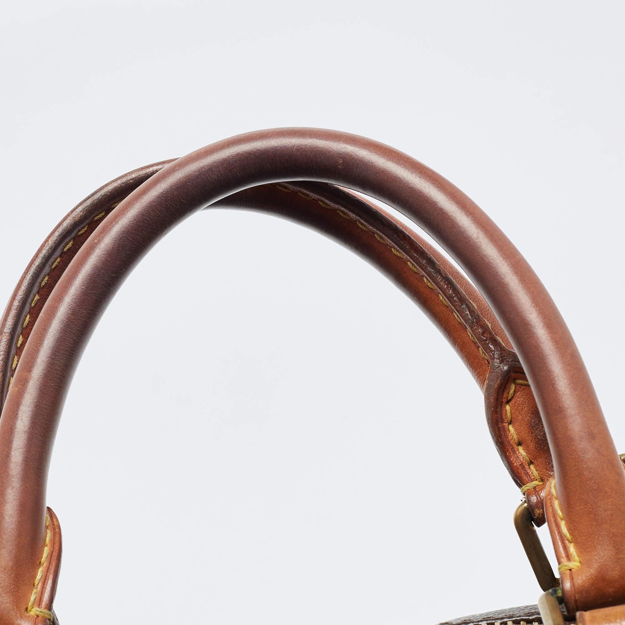 Louis Vuitton Brown Canvas Monogram Speedy 35 Handbag 5