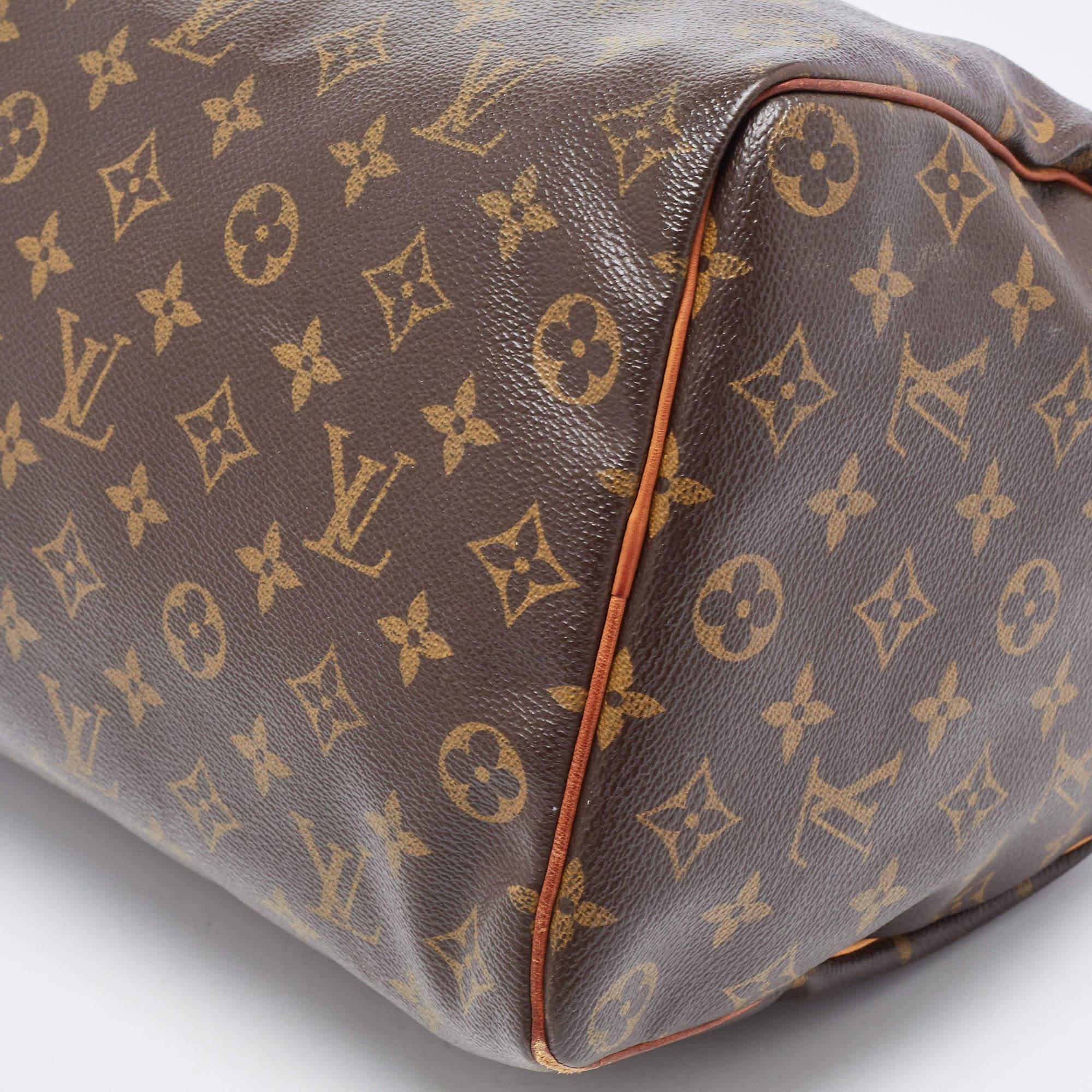 Louis Vuitton Brown Canvas Monogram Speedy 35 Handbag 7