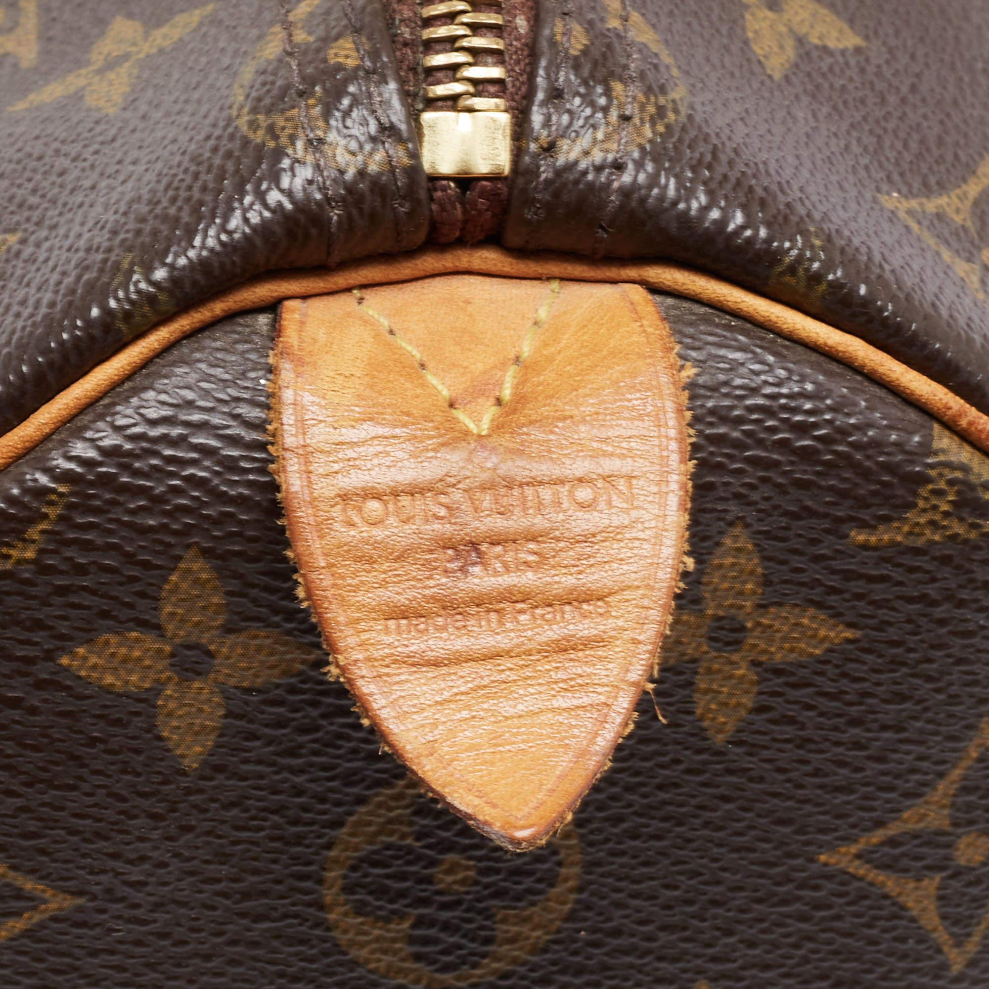 Louis Vuitton Brown Canvas Monogram Speedy 35 Handbag 1
