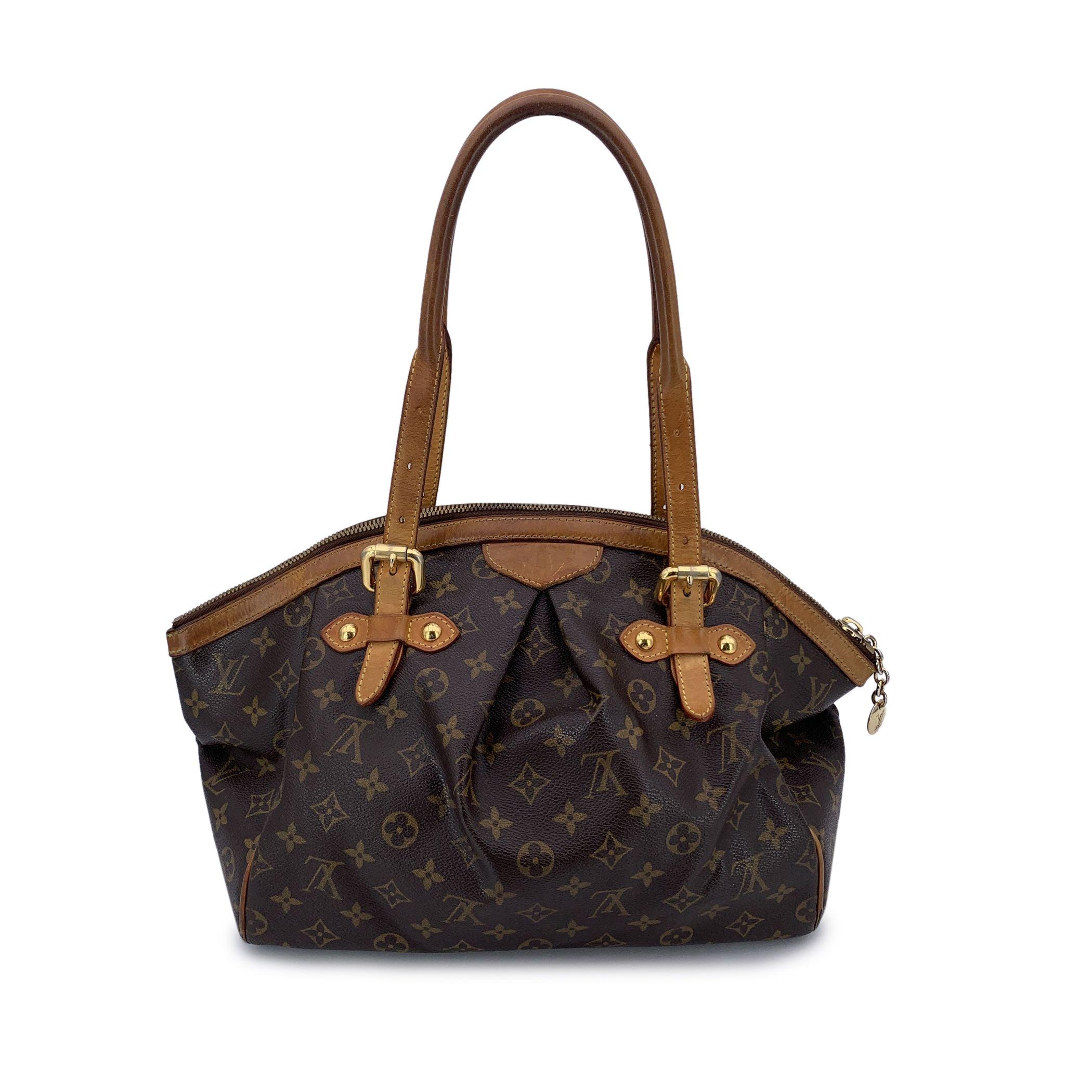 Black Louis Vuitton Brown Canvas Monogram Tivoli GM Satchel Bag