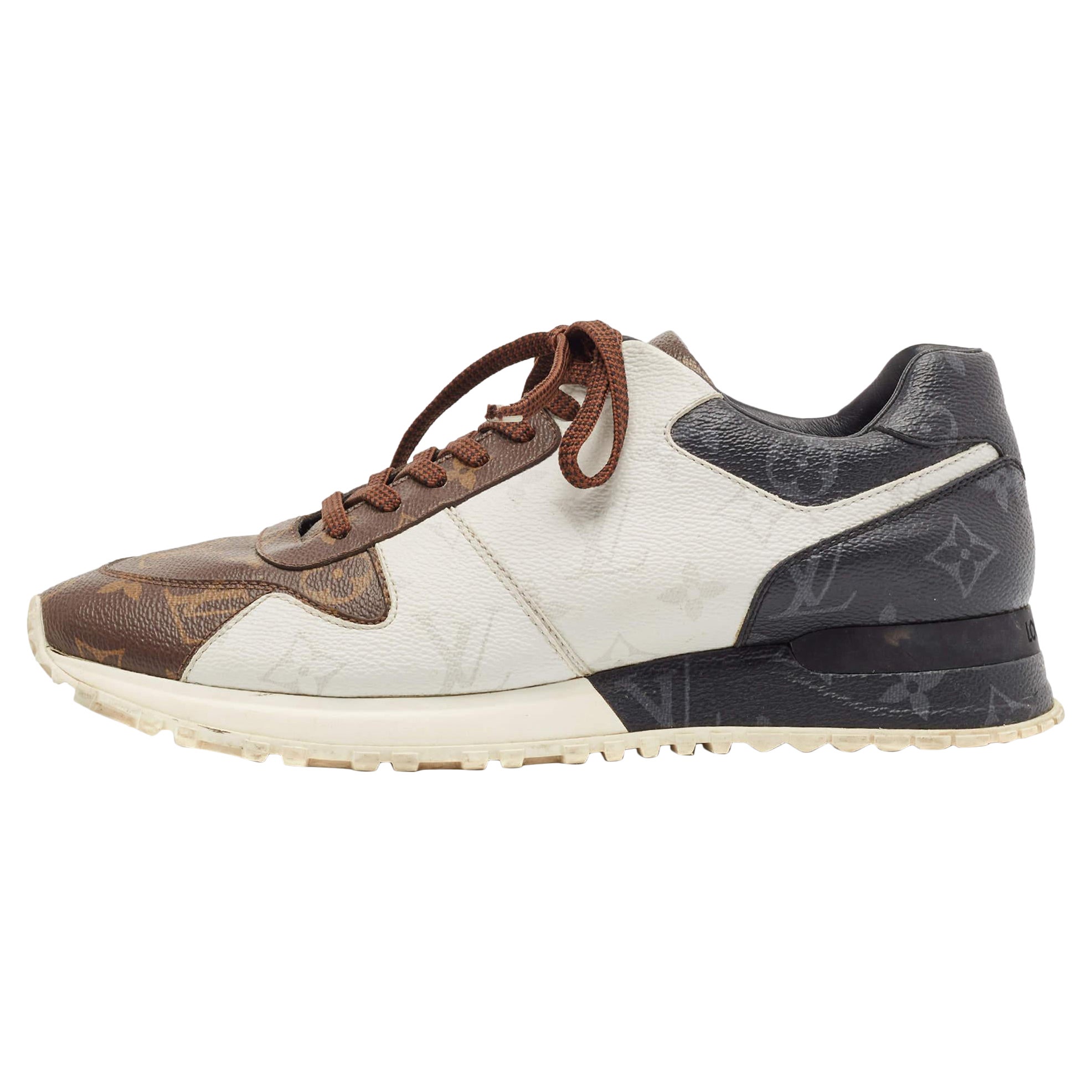 Louis Vuitton Brown Canvas RunAway Lace Up Sneakers Size 39.5