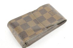 Louis Vuitton Brown Cigarette Case Damier Ebene Mobile Etui Phone and 5lk1221