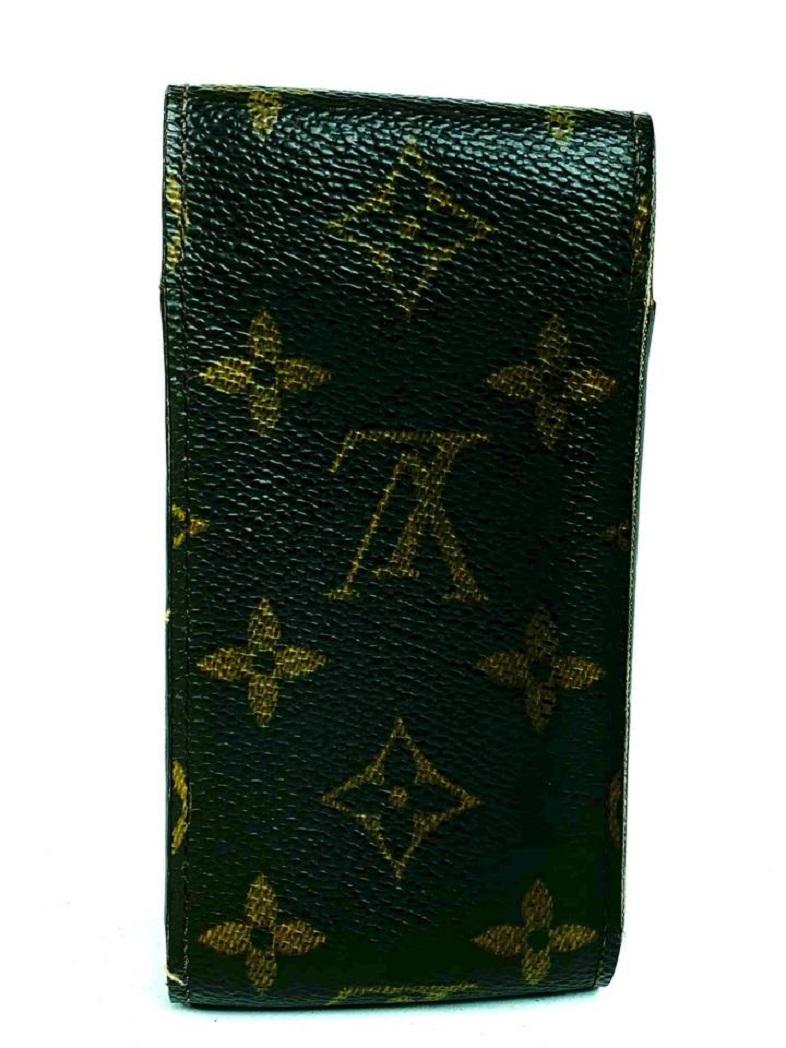 Louis Vuitton Brown Cigarette Case Monogram Etui Mobile 9lv610 Wallet Pour femmes en vente