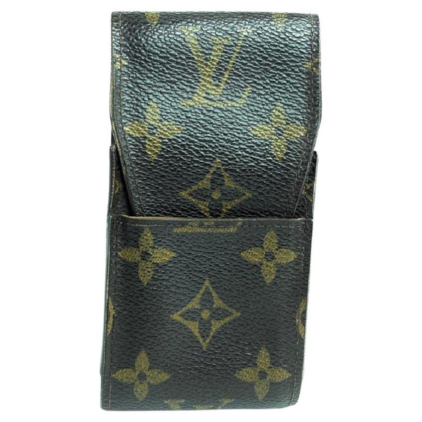 Louis Vuitton Brown Cigarette Case Monogram Etui Mobile 9lv610 Wallet en vente