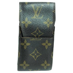 Vintage Louis Vuitton Brown Cigarette Case Monogram Etui Mobile 9lv610 Wallet