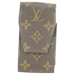 Vintage Louis Vuitton Brown Cigarette Case Monogram Etui Mobile Or Pouch 2lk1221 Wallet