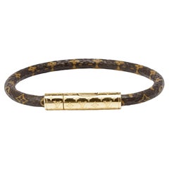 Used Louis Vuitton Brown Coated Canvas Confidential Bracelet