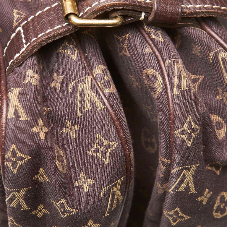 Louis Vuitton Brown Cotton Fabric Monogram Mini Lin Saumur France w