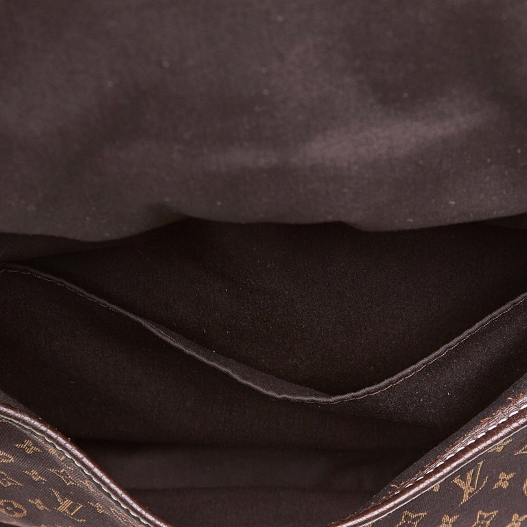 Louis Vuitton Brown Cotton Fabric Monogram Mini Lin Saumur France w/ Dust Bag at 1stdibs