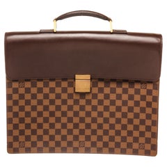 Louis Vuitton Brown Damier Canvas Altona GM Briefcase Bag with monogram canvas