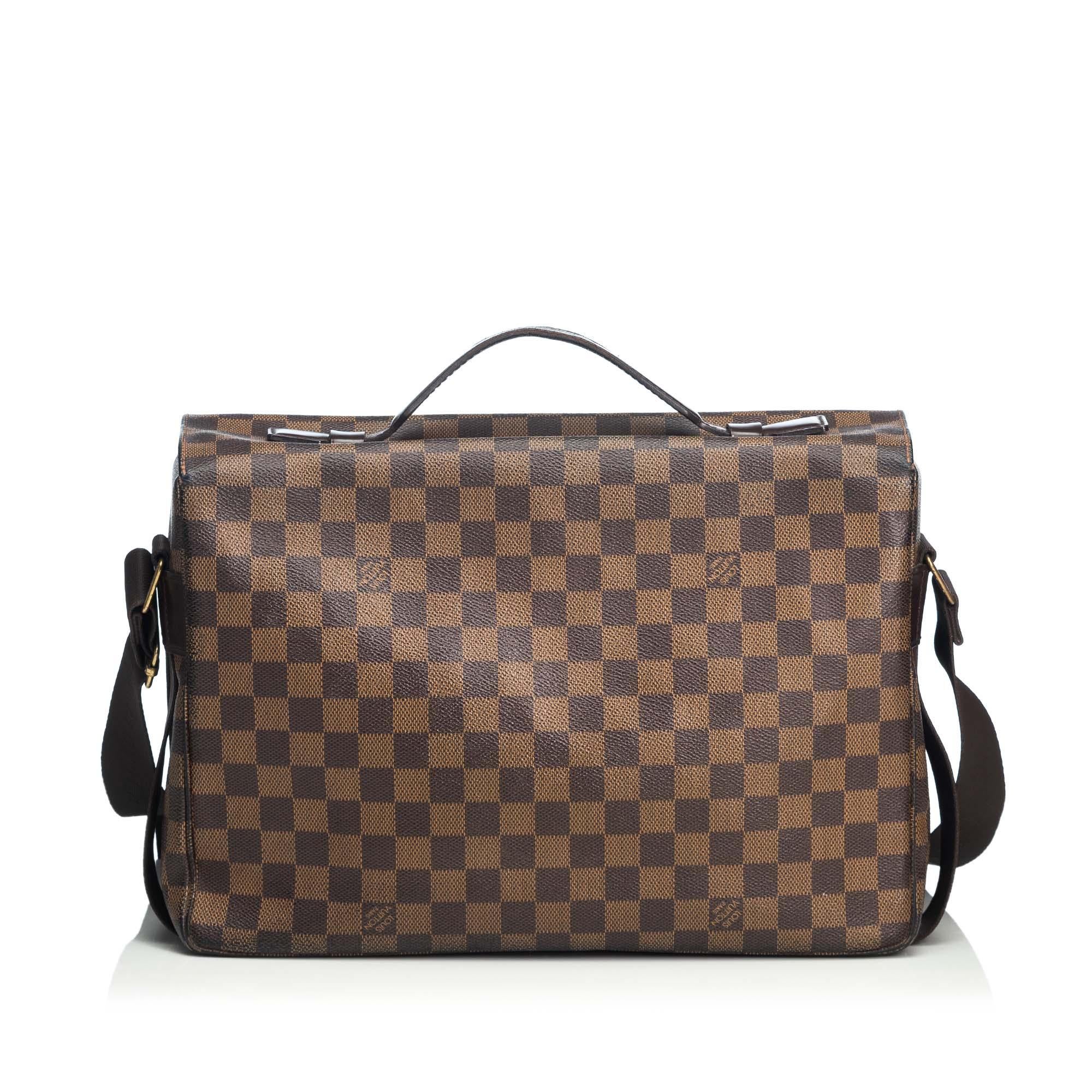 Louis Vuitton Brown Damier Canvas Canvas Damier Ebene Broadway France w/ Box In Good Condition In Orlando, FL