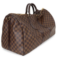 LOUIS VUITTON brown Damier canvas KEEPALL 55 Duffle Bag