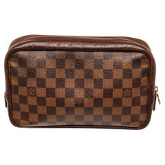 Louis Vuitton - Pochette de toilette en toile marron damier - Sac à cosmétiques 