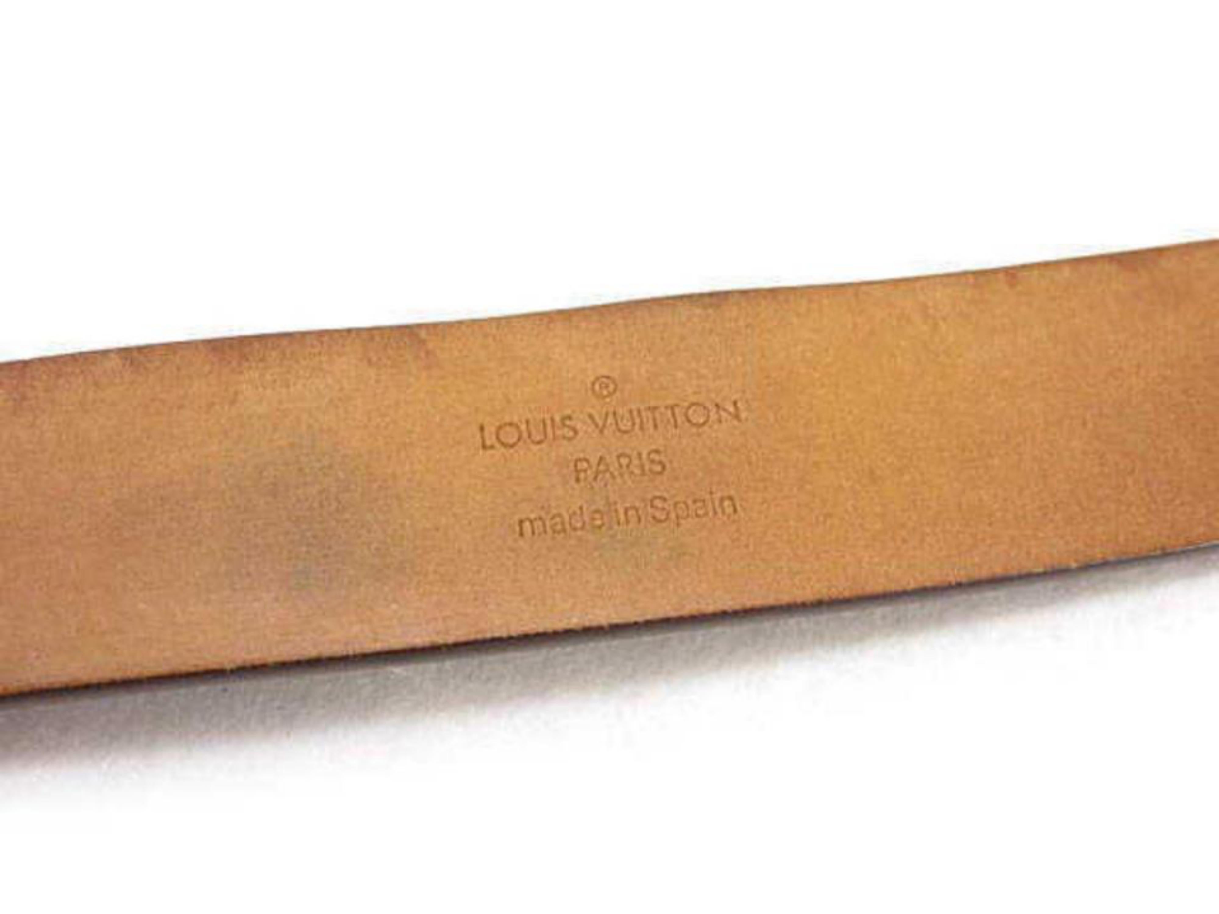 Women's Louis Vuitton Brown Damier Ebene 232572 Belt For Sale