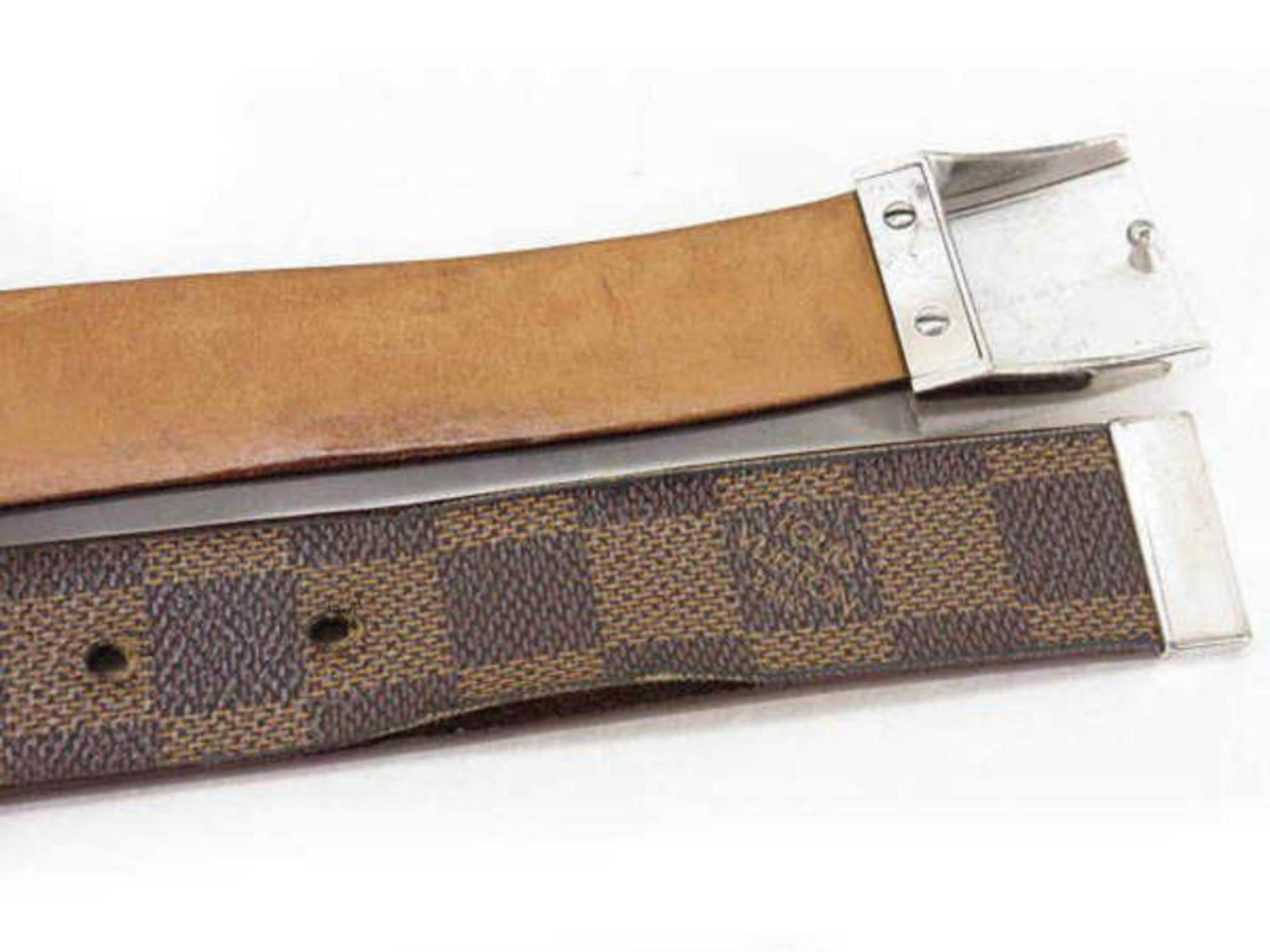 Louis Vuitton Brown Damier Ebene 232572 Belt For Sale 5