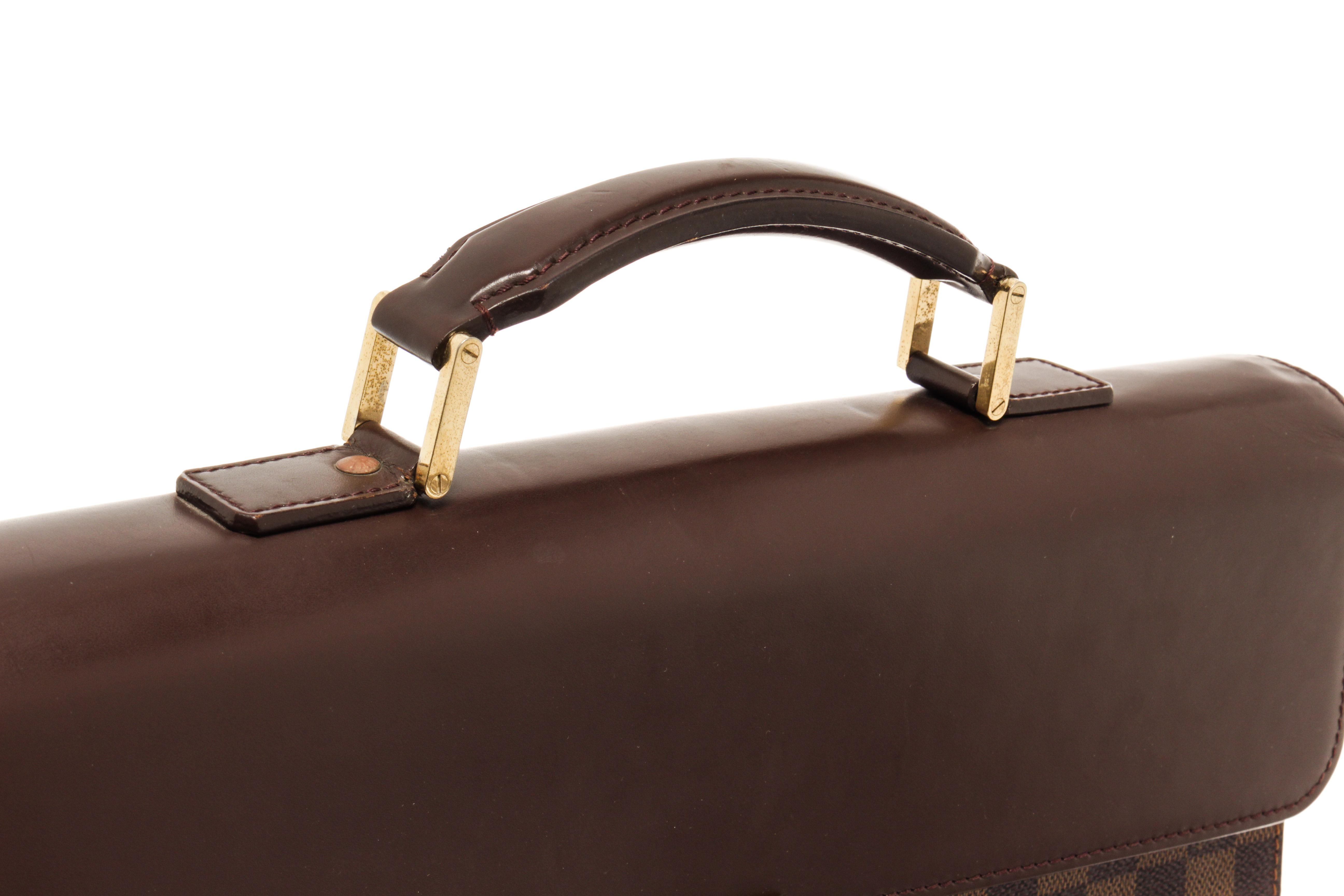 Louis Vuitton Brown Damier Ebene Altona PM Briefcase For Sale 1