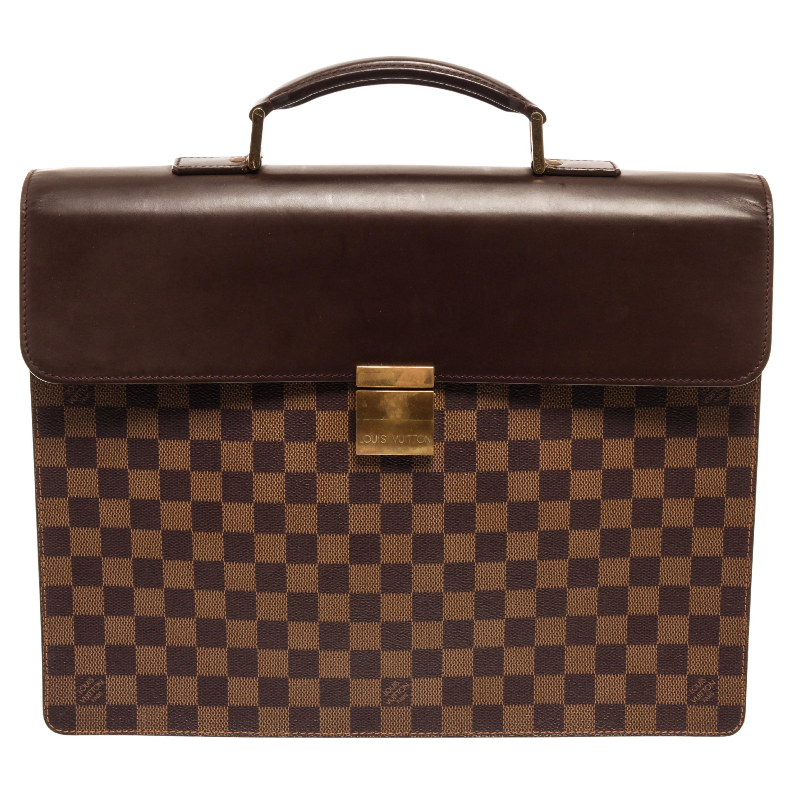Louis Vuitton Brown Damier Ebene Altona PM Briefcase For Sale