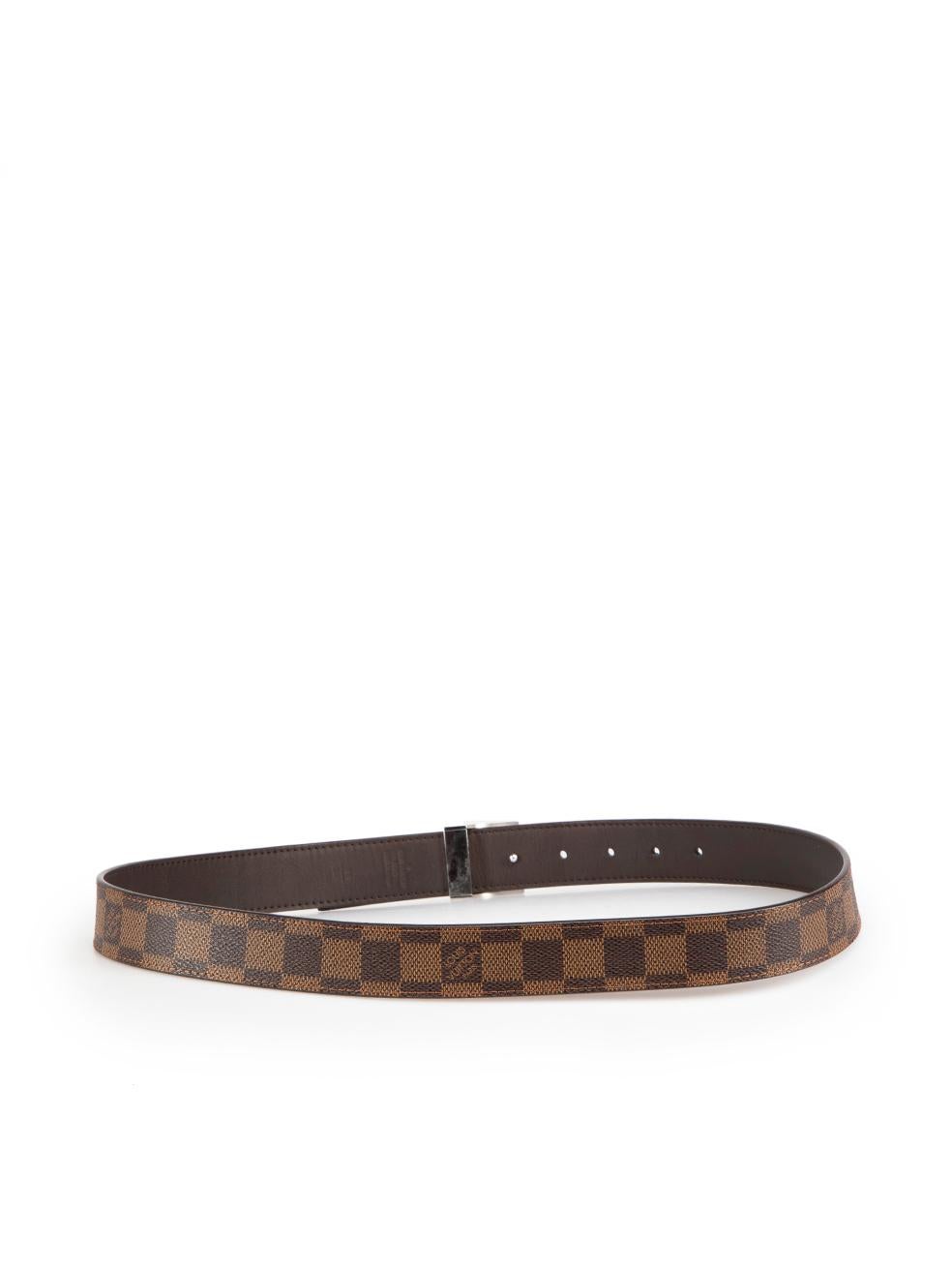Louis Vuitton Brown Damier Ebene Belt In Good Condition For Sale In London, GB