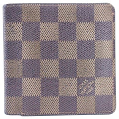 Vintage Louis Vuitton Brown Damier Ebene Bifold 16lr0307 Wallet