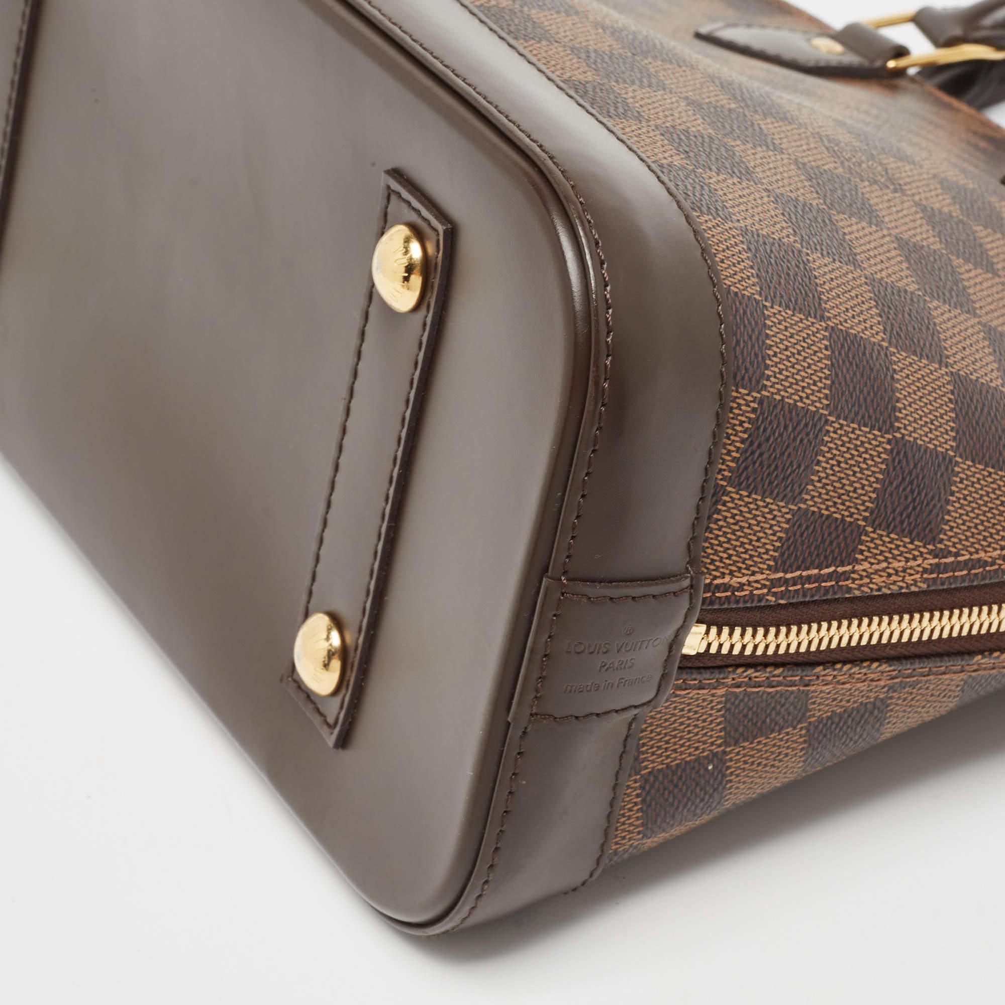 Louis Vuitton Brown Damier Ebene Canvas Alma PM Handbag 3