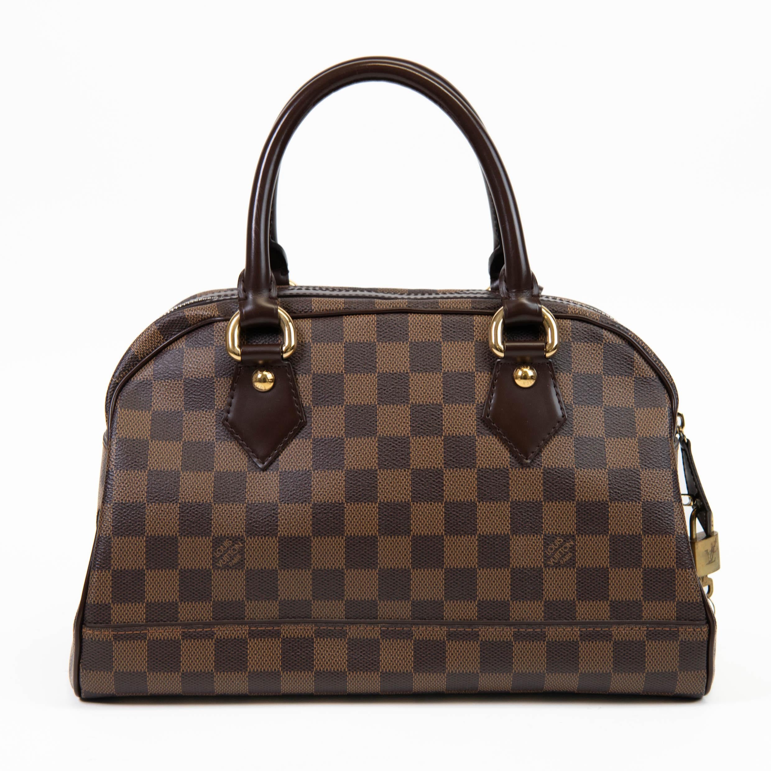 Black Louis Vuitton Brown Damier Ebene Canvas Duomo Tote Bag