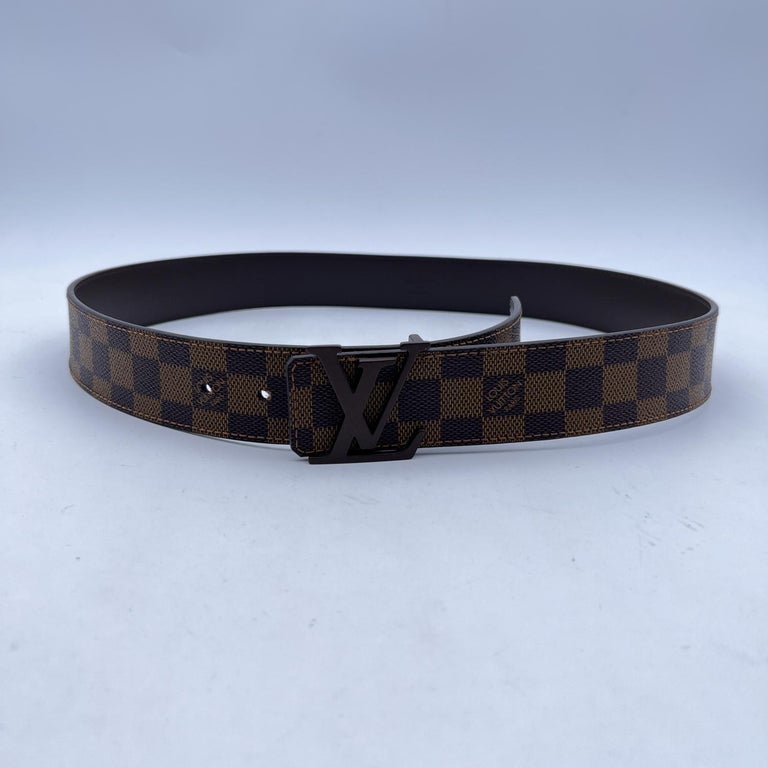 Louis Vuitton Brown Damier Ebene Canvas Logo Buckle Belt Size 95/38 For  Sale at 1stDibs | how to know belt size, belt size 38, where are louis  vuitton belts made