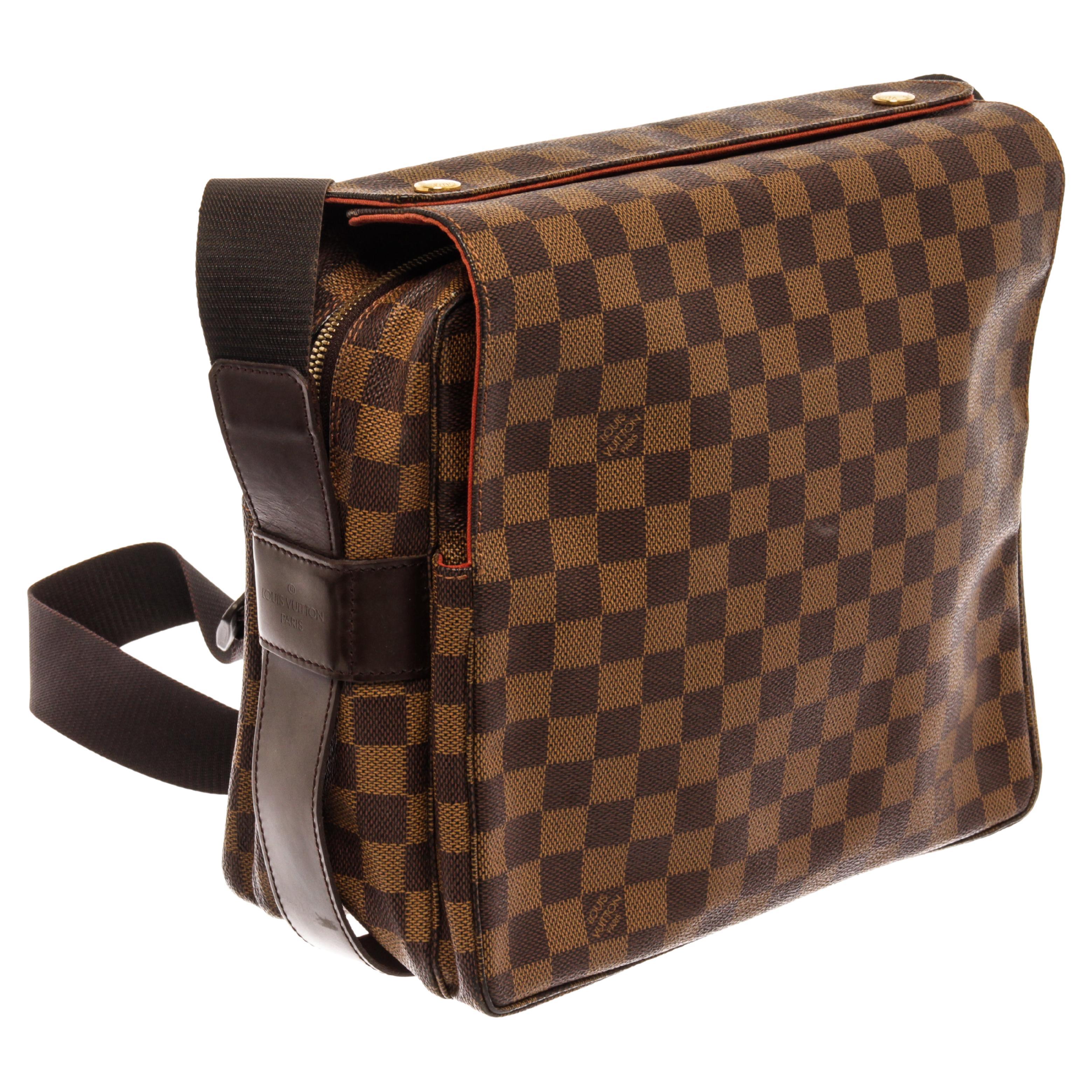 Louis Vuitton Vintage Damier Ebene Naviglio Messenger Bag - Brown