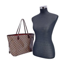 Louis Vuitton Borsa Tote in tela Damier Ebene Marrone Neverfull MM