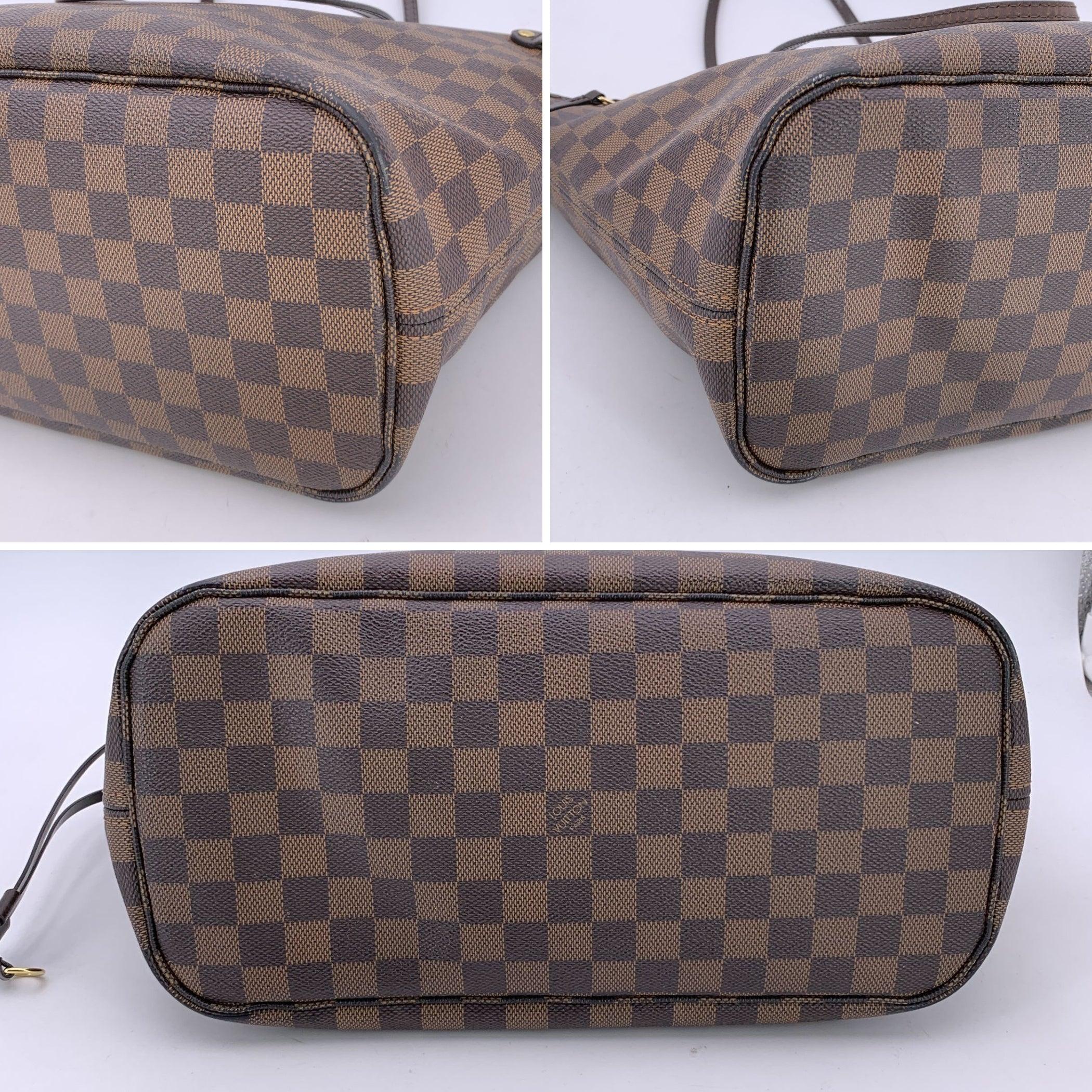 Louis Vuitton Brown Damier Ebene Canvas Neverfull MM Tote Bag For Sale 2