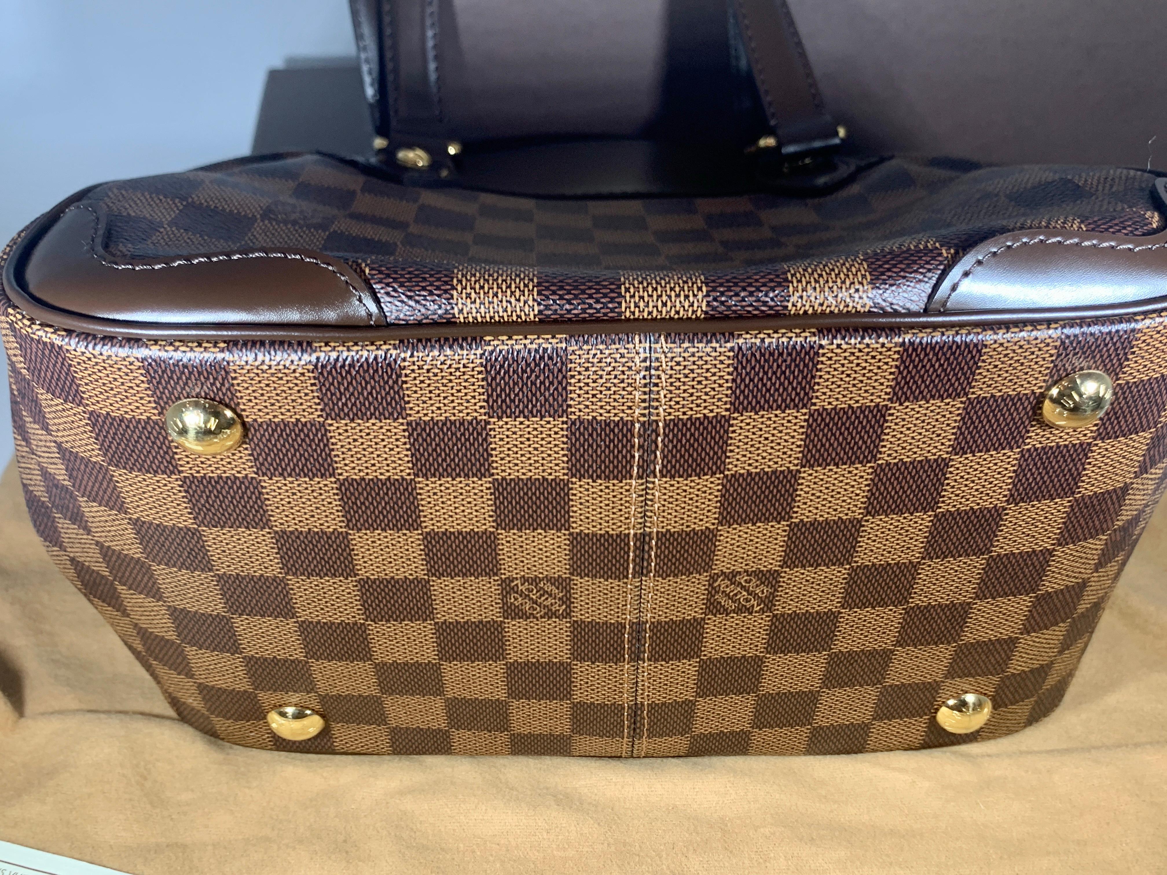 Louis Vuitton Brown Damier  Ebene Canvas Verona PM Handbag / Shoulder Bag New 3