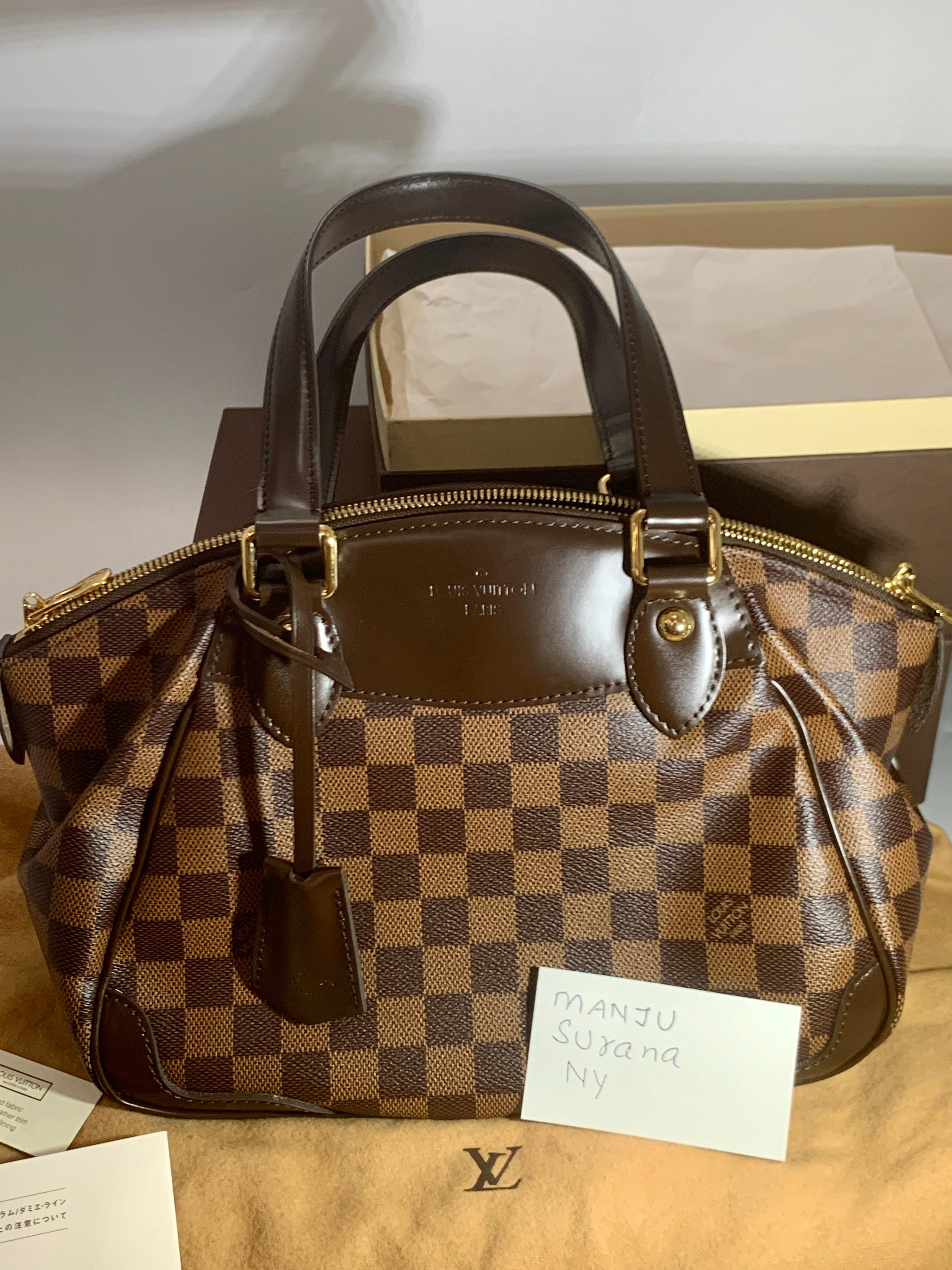 Louis Vuitton Brown Damier  Ebene Canvas Verona PM Handbag / Shoulder Bag New 9