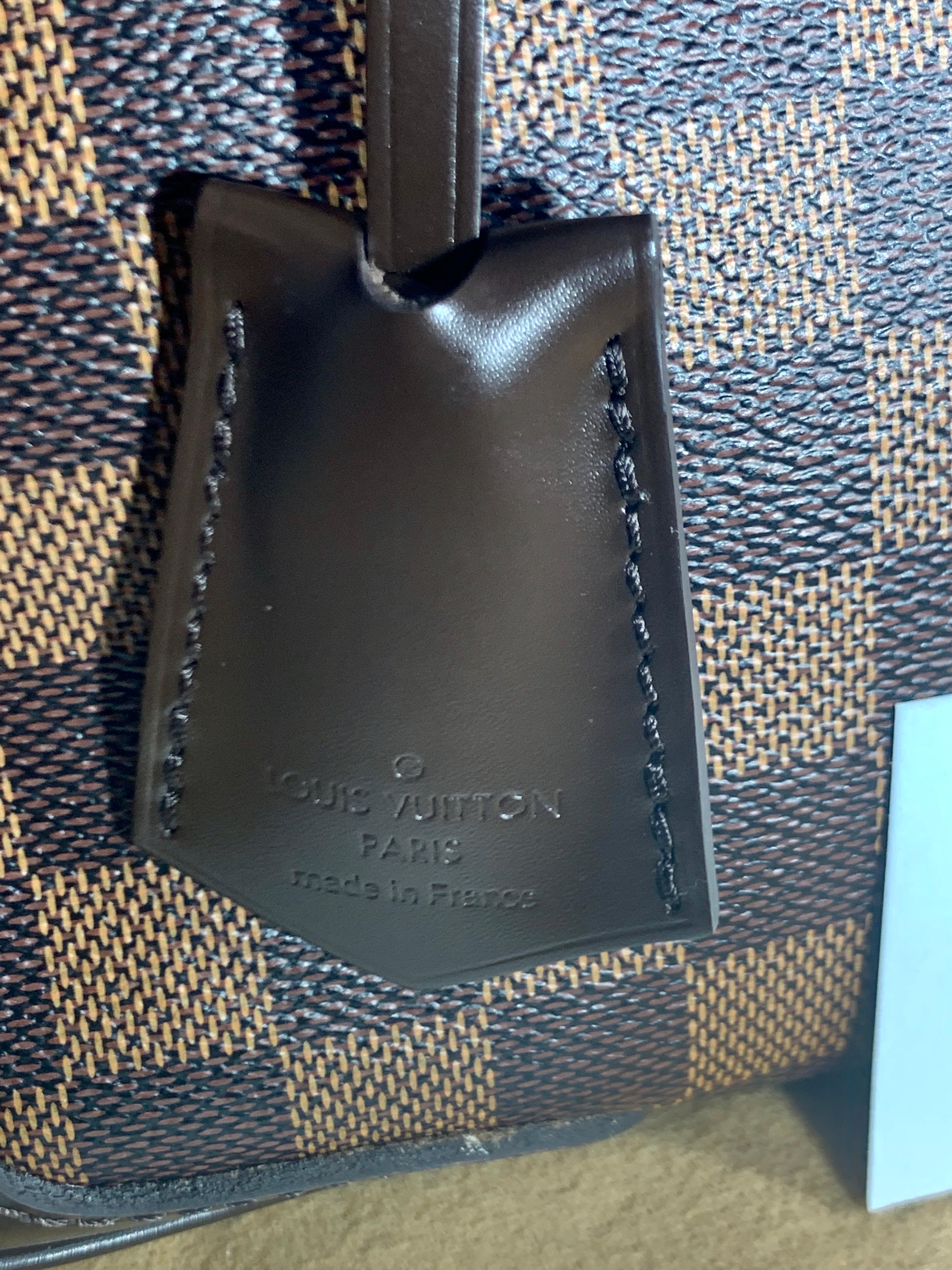 Gray Louis Vuitton Brown Damier  Ebene Canvas Verona PM Handbag / Shoulder Bag New