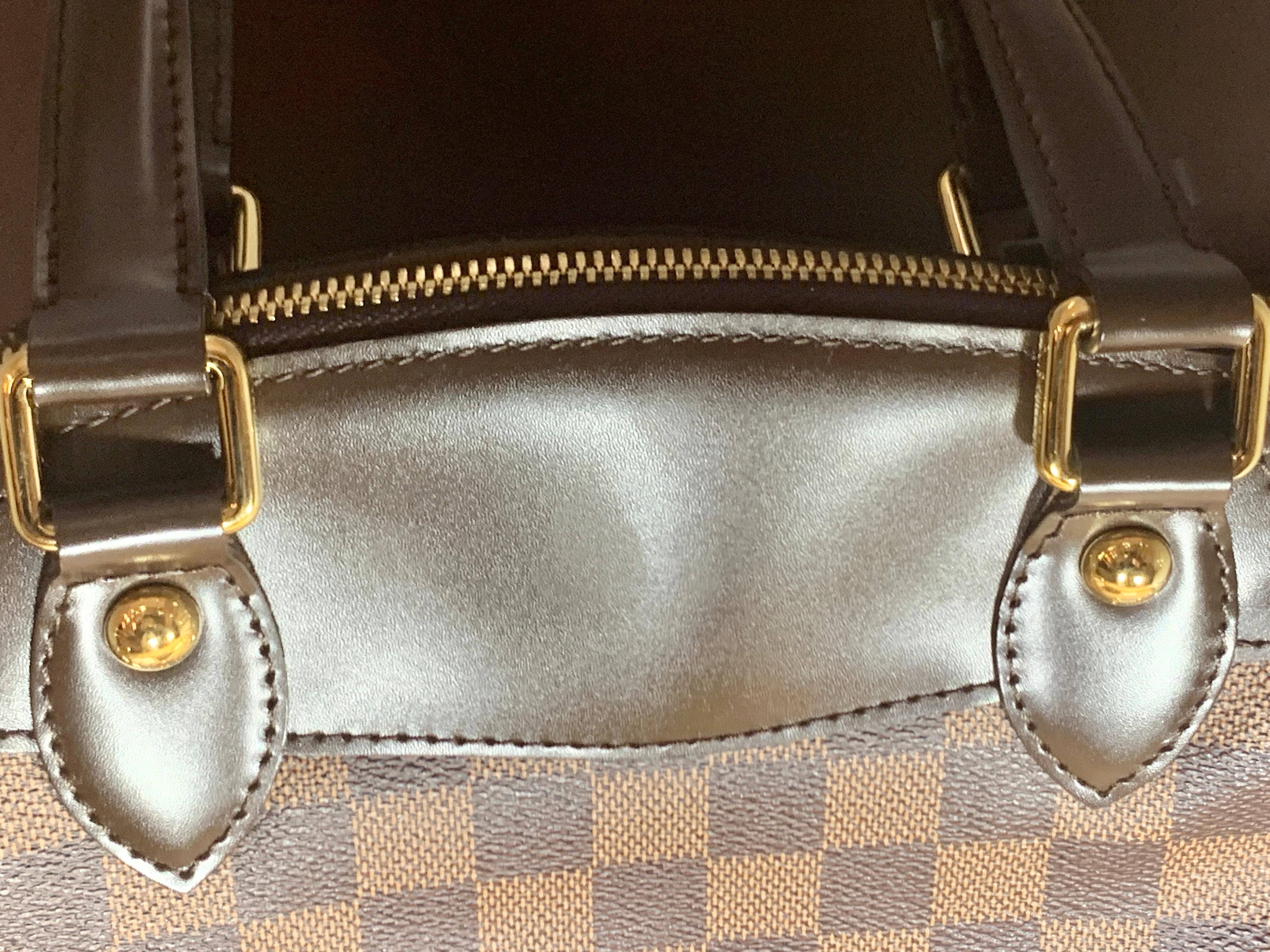 Louis Vuitton Brown Damier  Ebene Canvas Verona PM Handbag / Shoulder Bag New In Excellent Condition In New York, NY